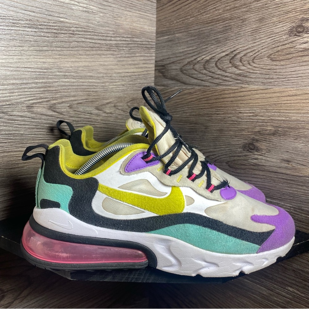 Nike air max 270 react geometric abstraction purple black